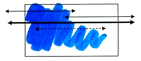 Swatch of Blue Madonna ink