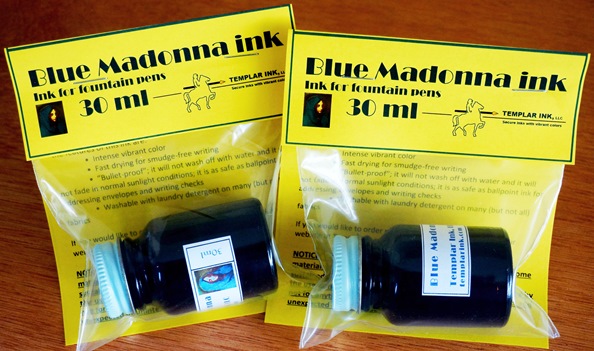 Package of Blue Madonna ink
